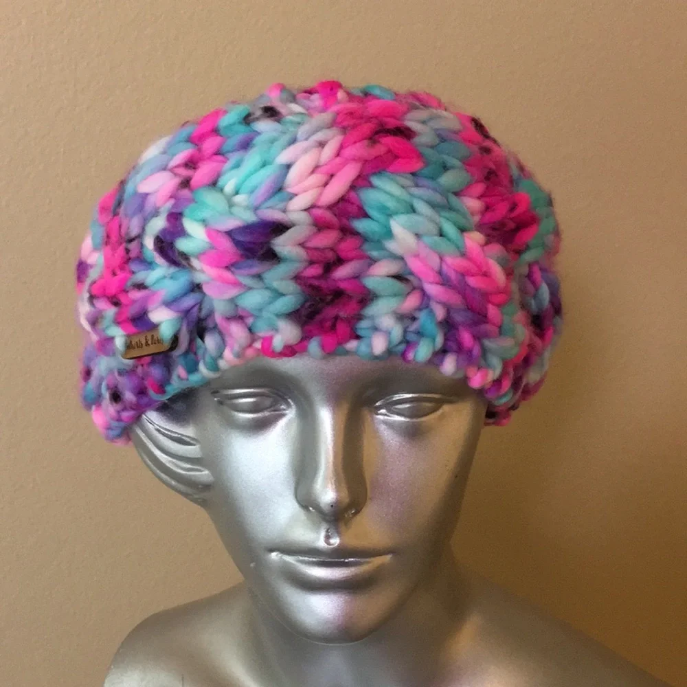 Hand Knit Women's Ear Warmer Headband Merino Wool